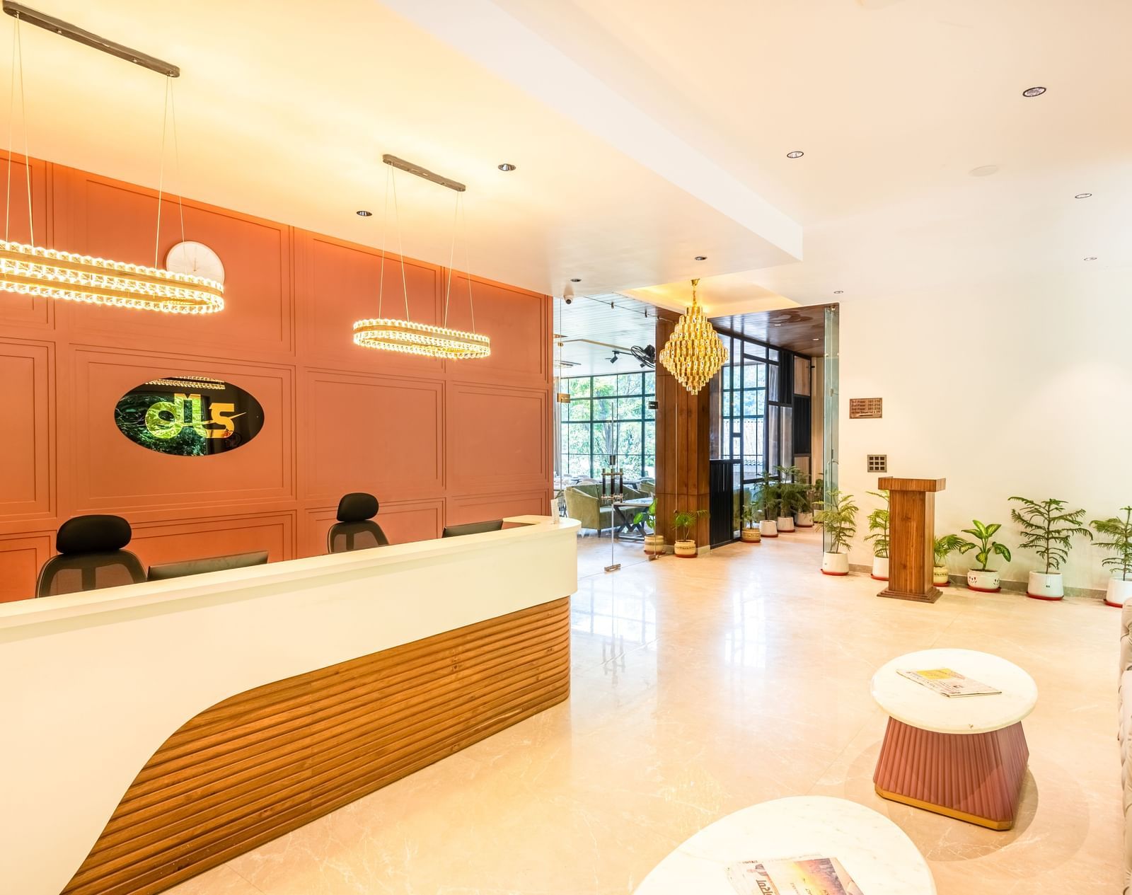 Reception at DLS Divine River Resort and Spa featuring a luxurious decor  and seating area